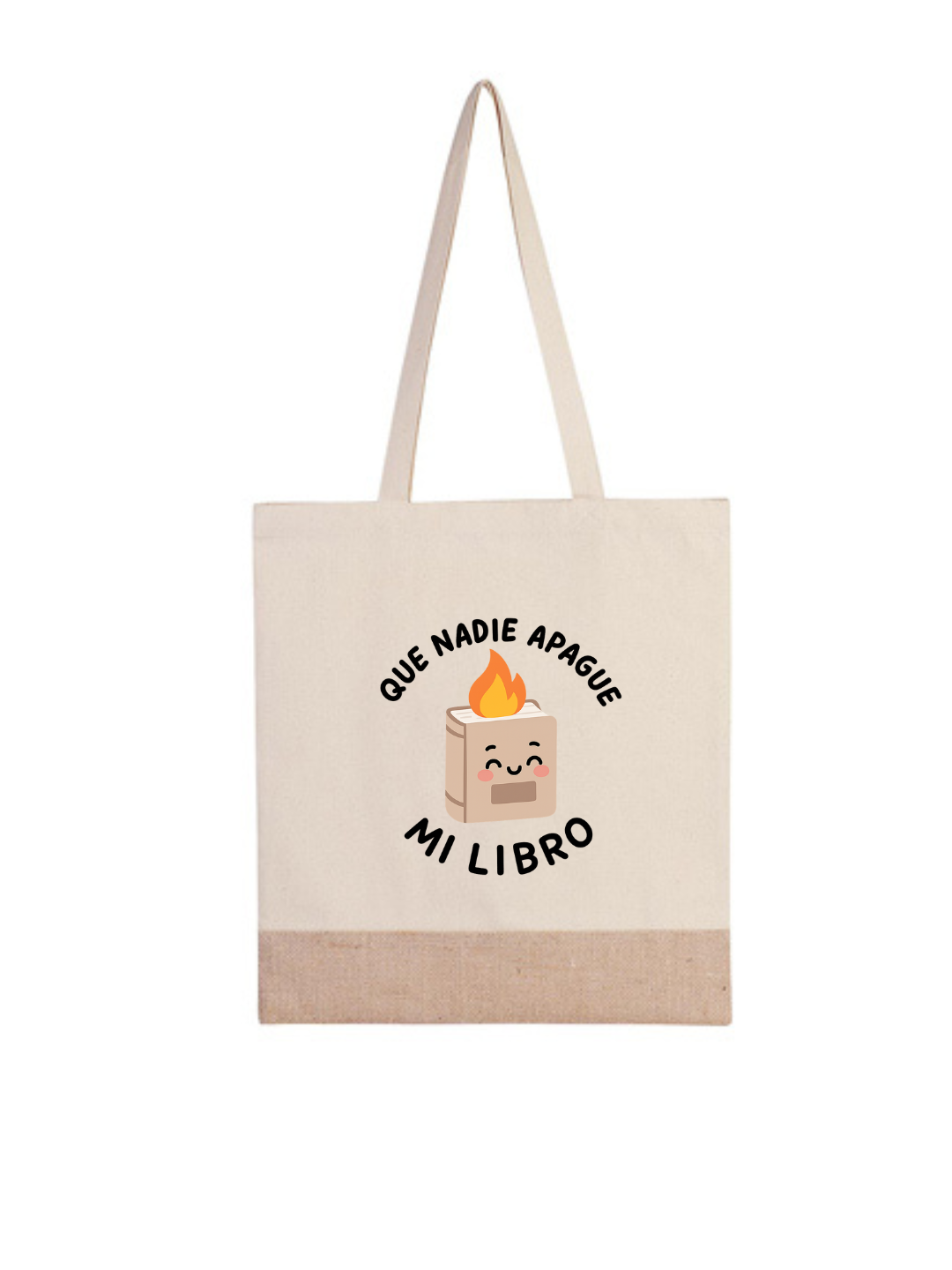 Bolsa de tela con diseño literario