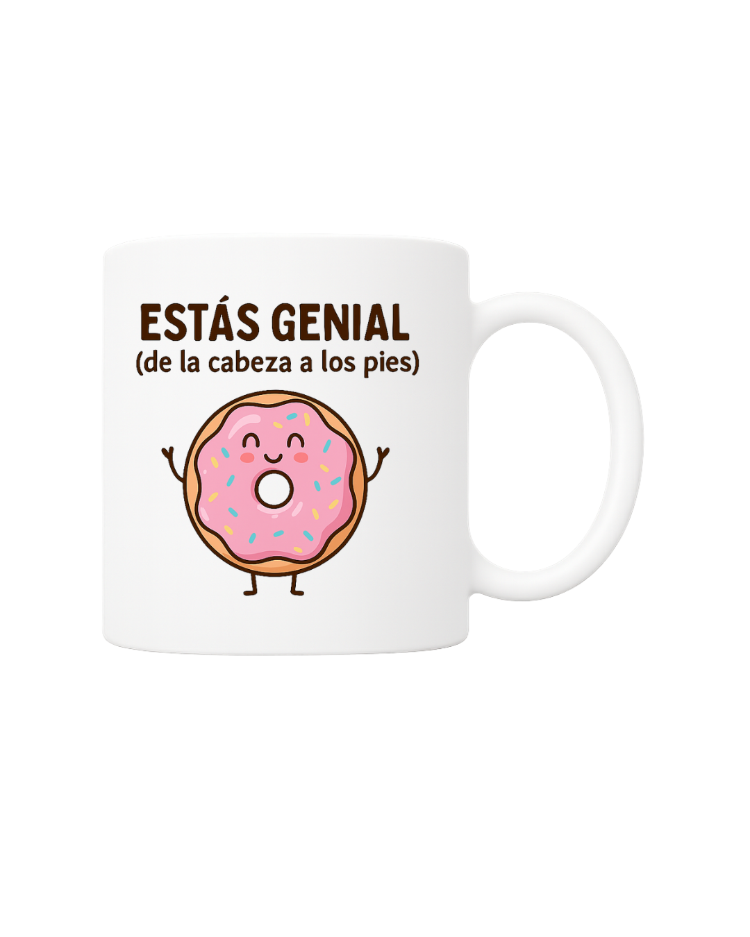 Taza con dibujo de dona
