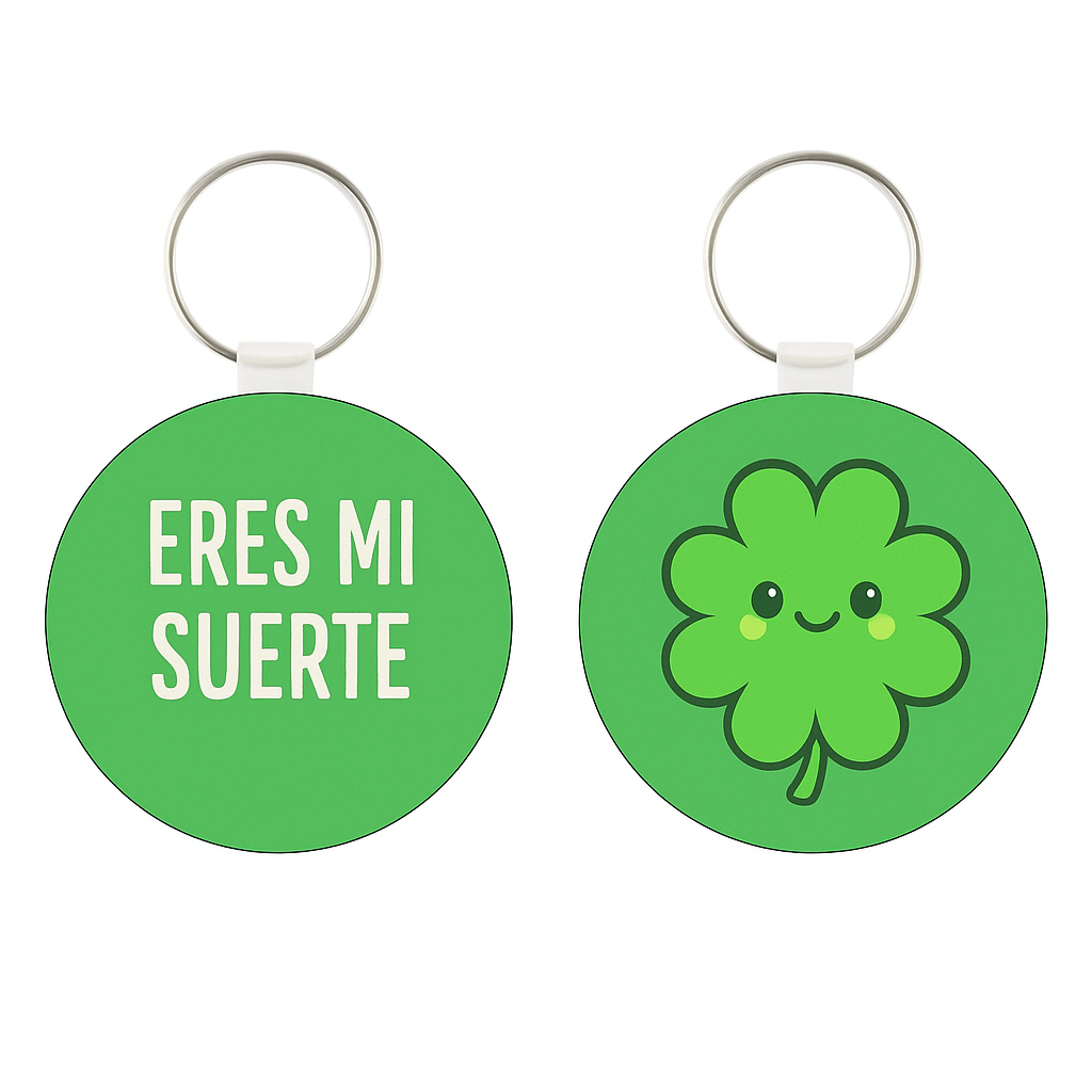 Llavero trébol de la suerte