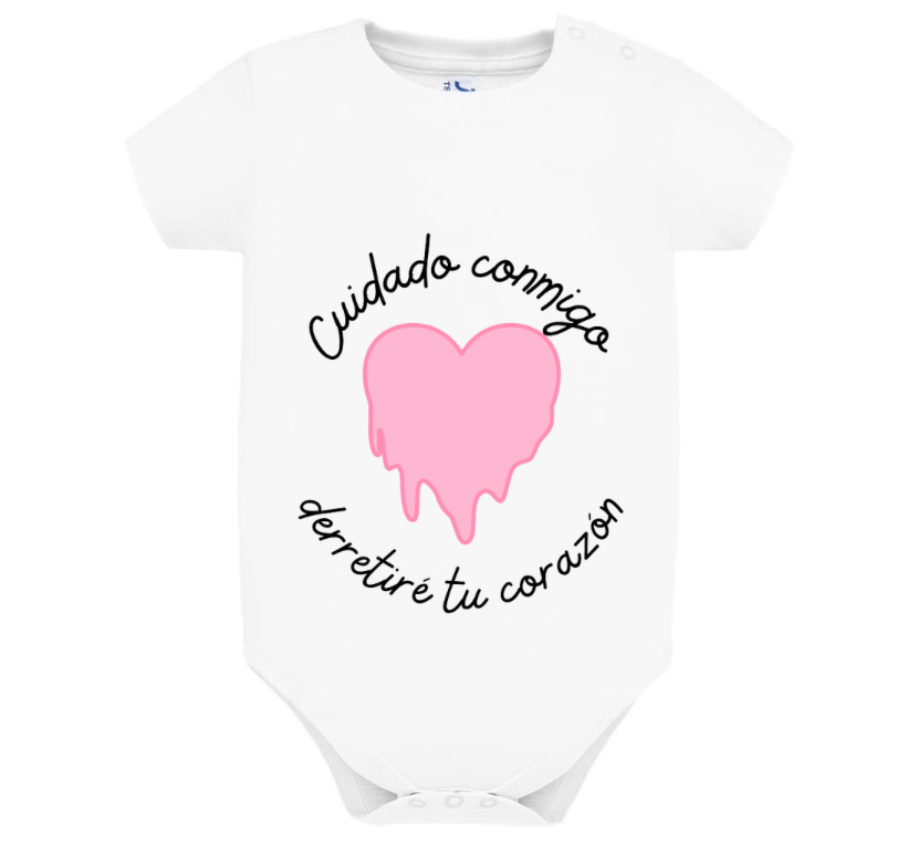 Body bebé con corazón derretido