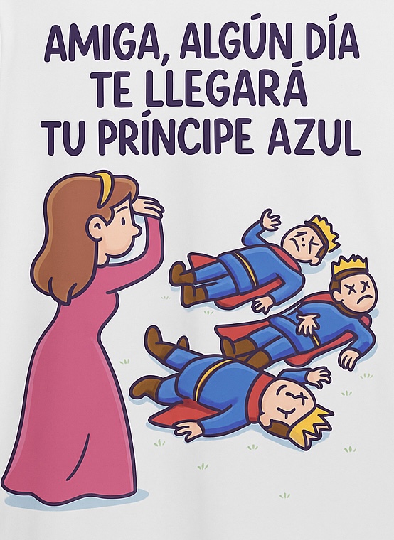 “Amiga, algún día te llegará tu príncipe azul”