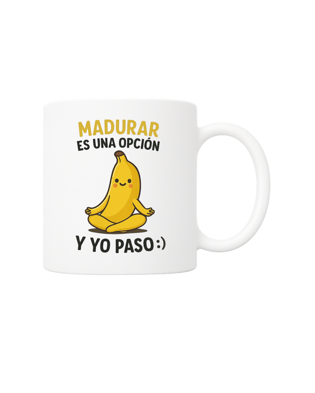 Taza divertida de plátano