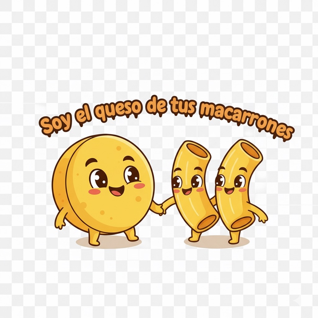 Camiseta divertida 'Soy el queso de tus macarrones'