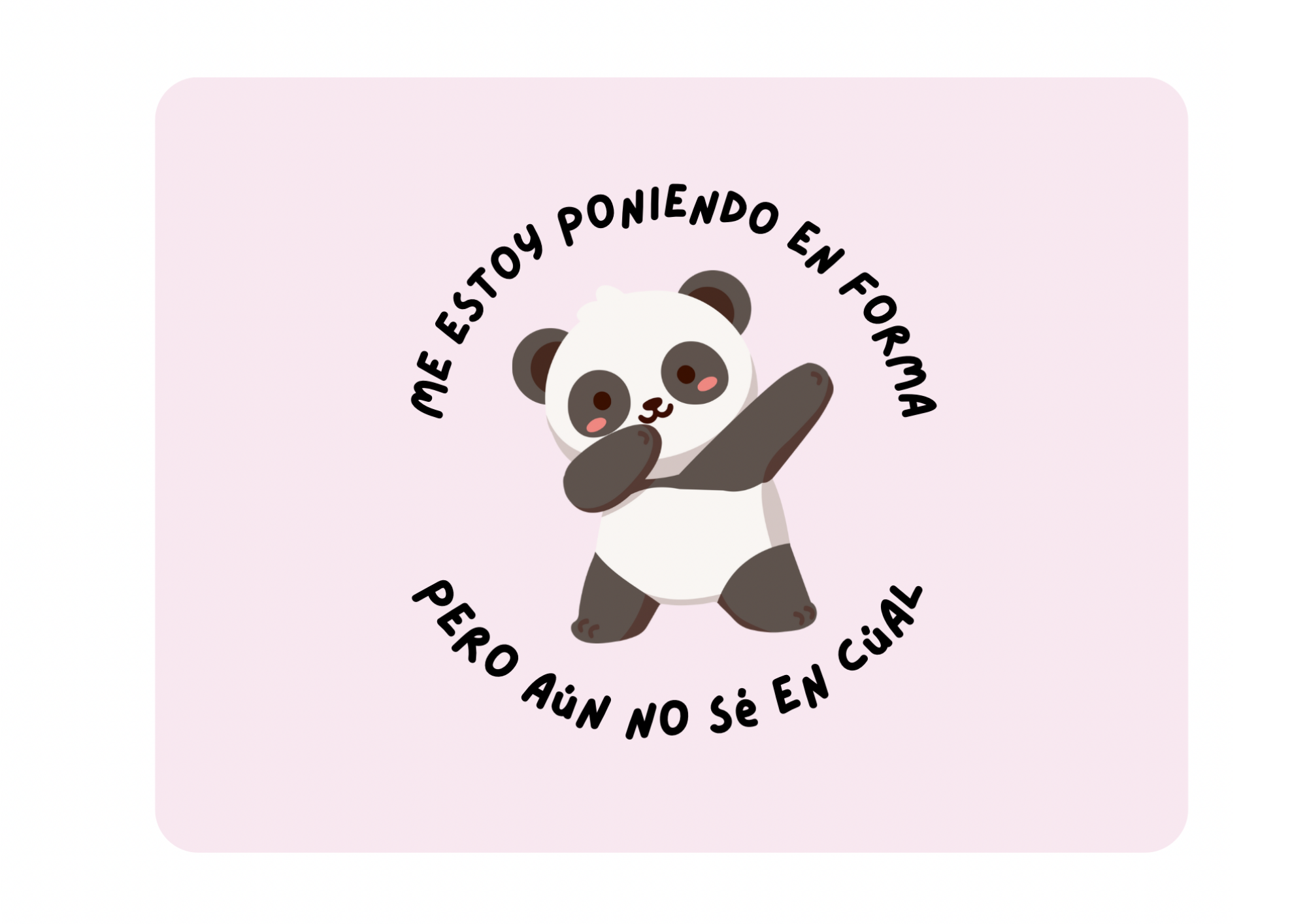 Alfombrilla de panda divertido