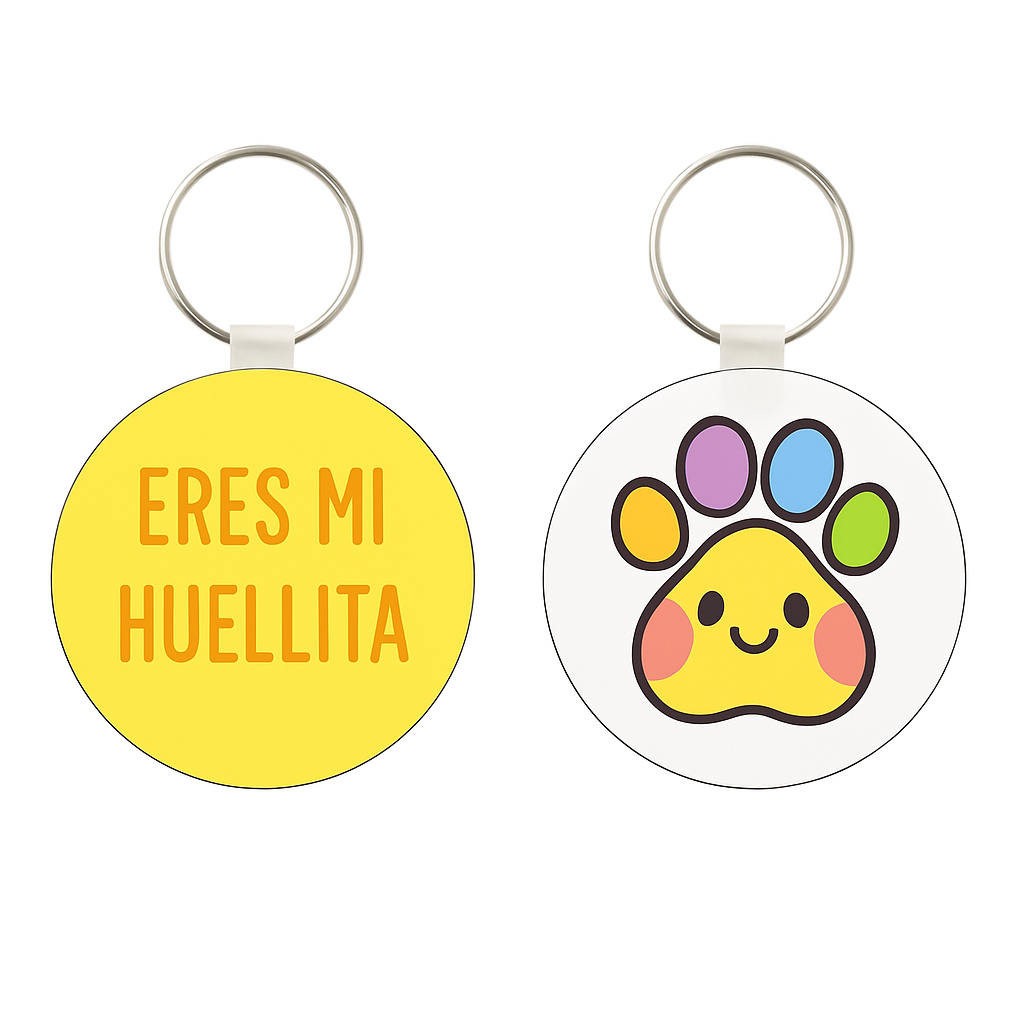 Llavero personalizado 'Eres mi huellita'