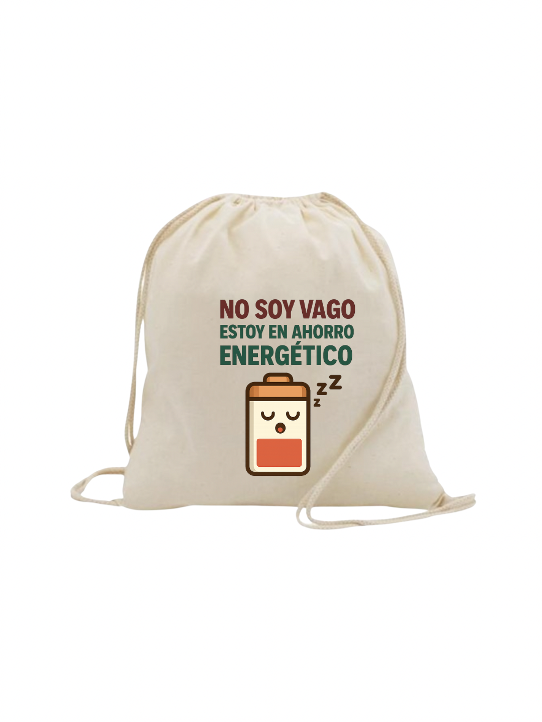 Mochila ecológica con frase divertida