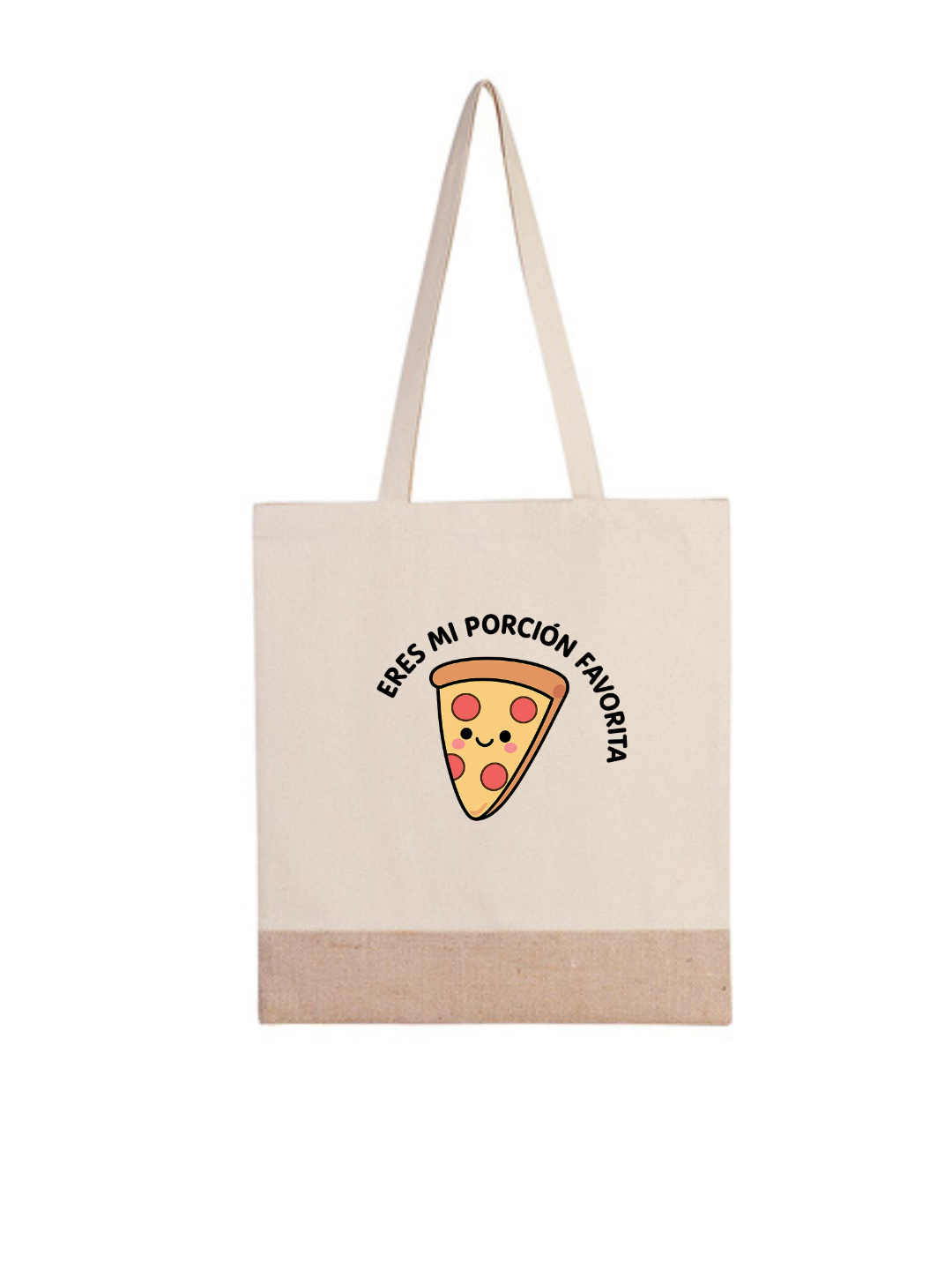 Bolsa de tela con diseño de pizza