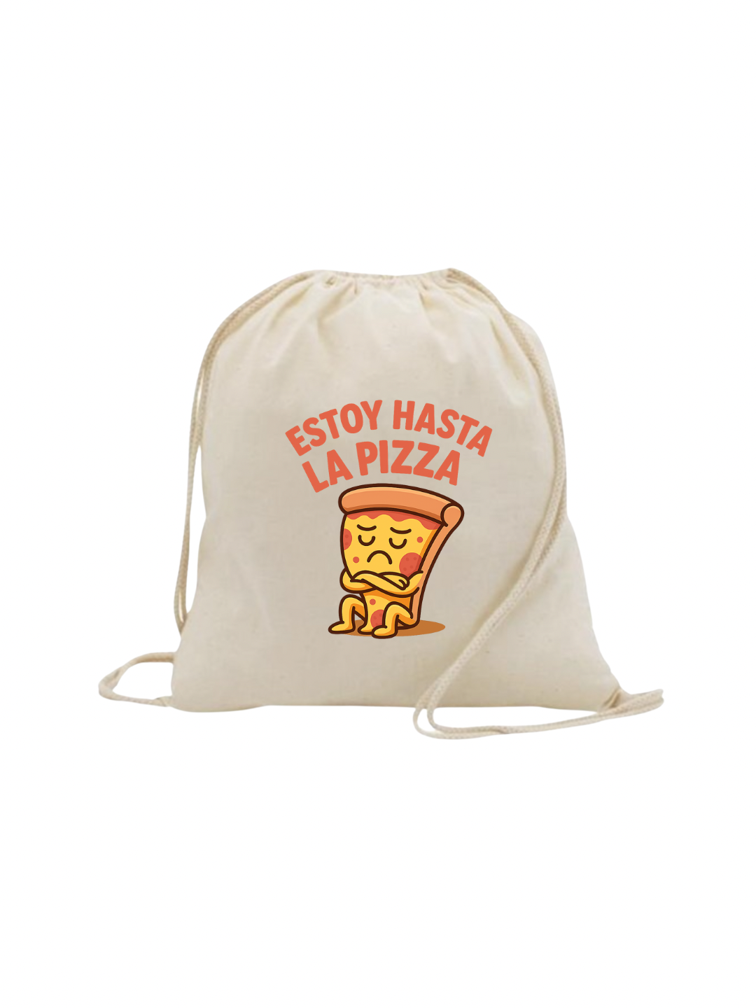 Mochila estampada 'Estoy hasta la pizza'