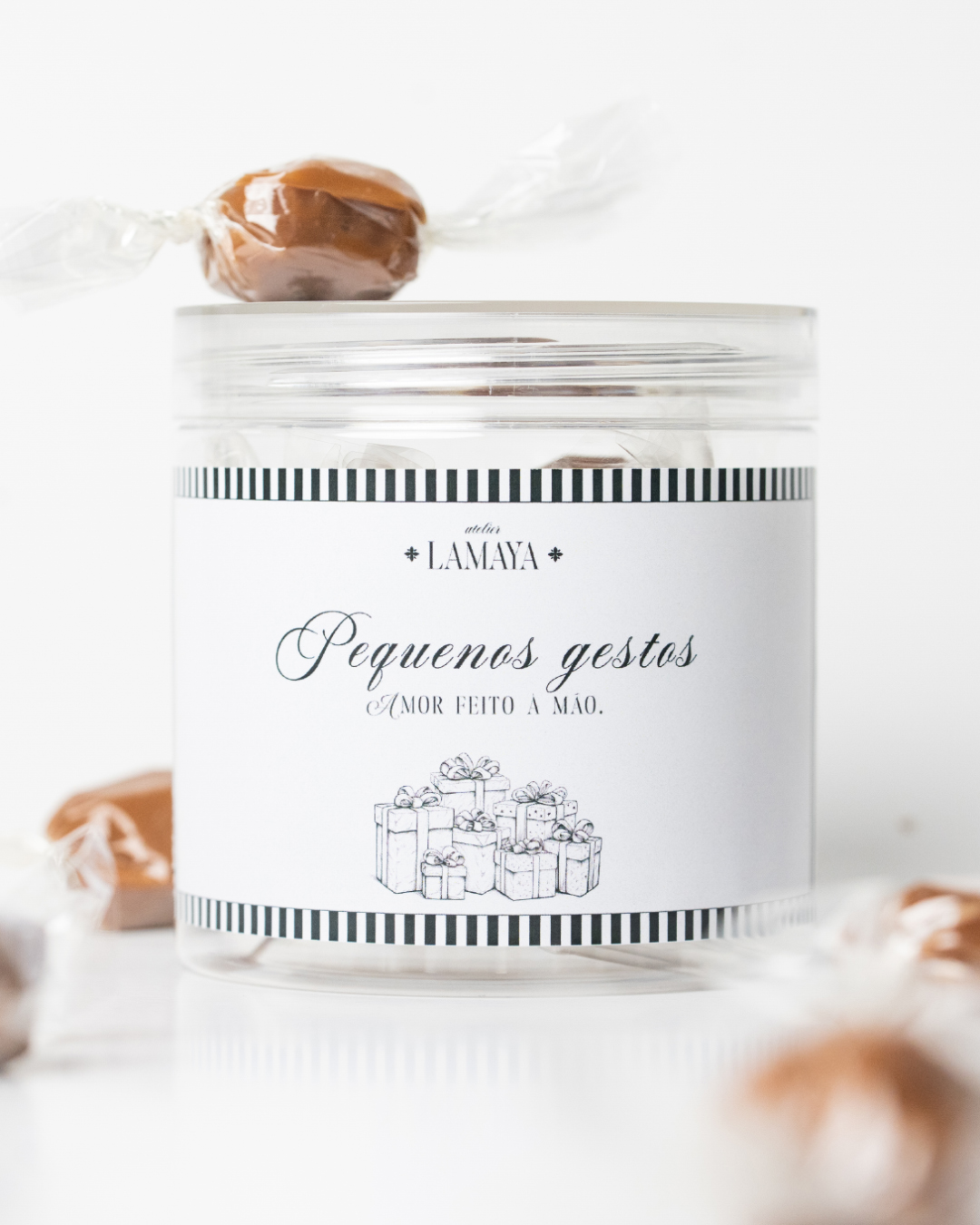 Bala de Chocolate e Caramelo