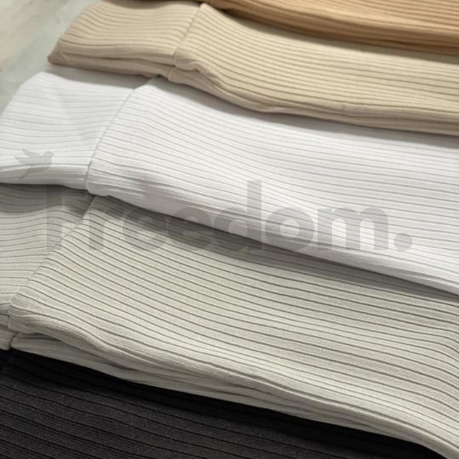 Flare pant de algodón rib