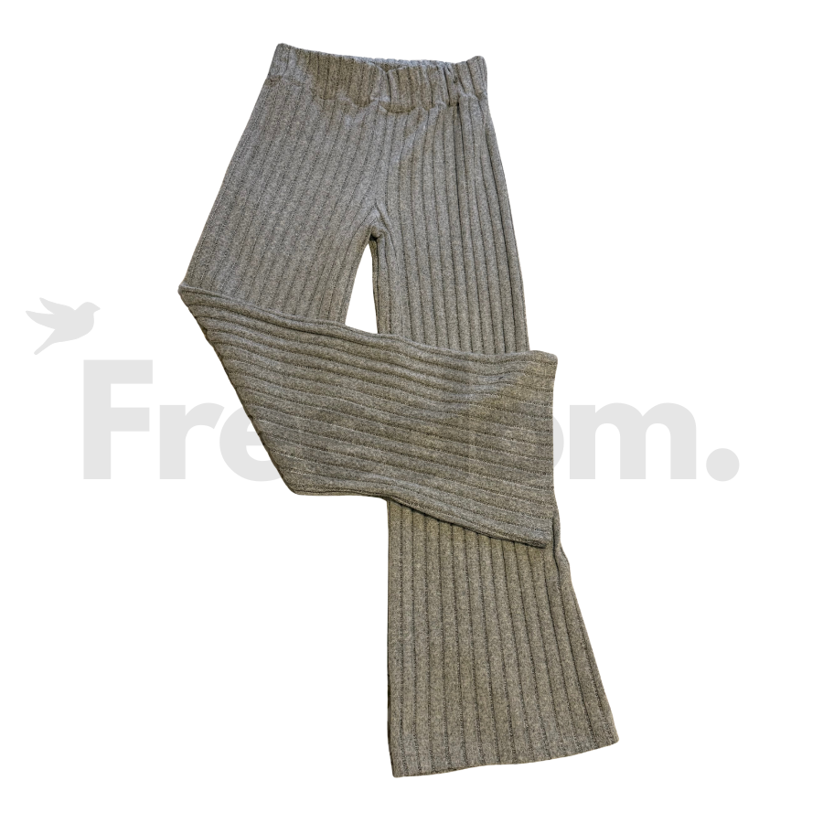 Conjunto Rib Pantalón Palazo + Polo con capucha