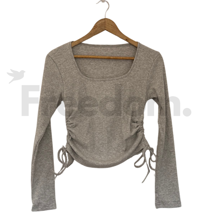 Polo rib manga larga ajustable 