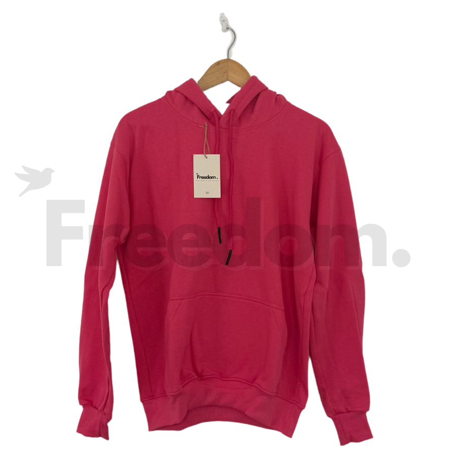 Polera con capucha Fucsia