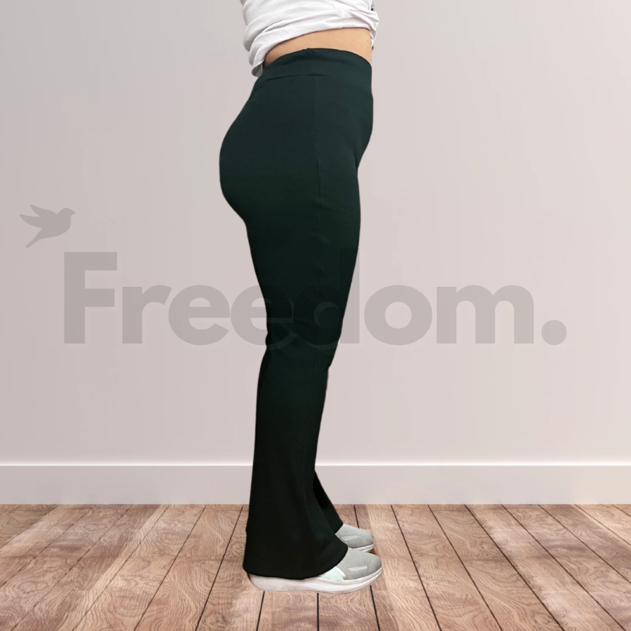 Flare pant de algodón rib
