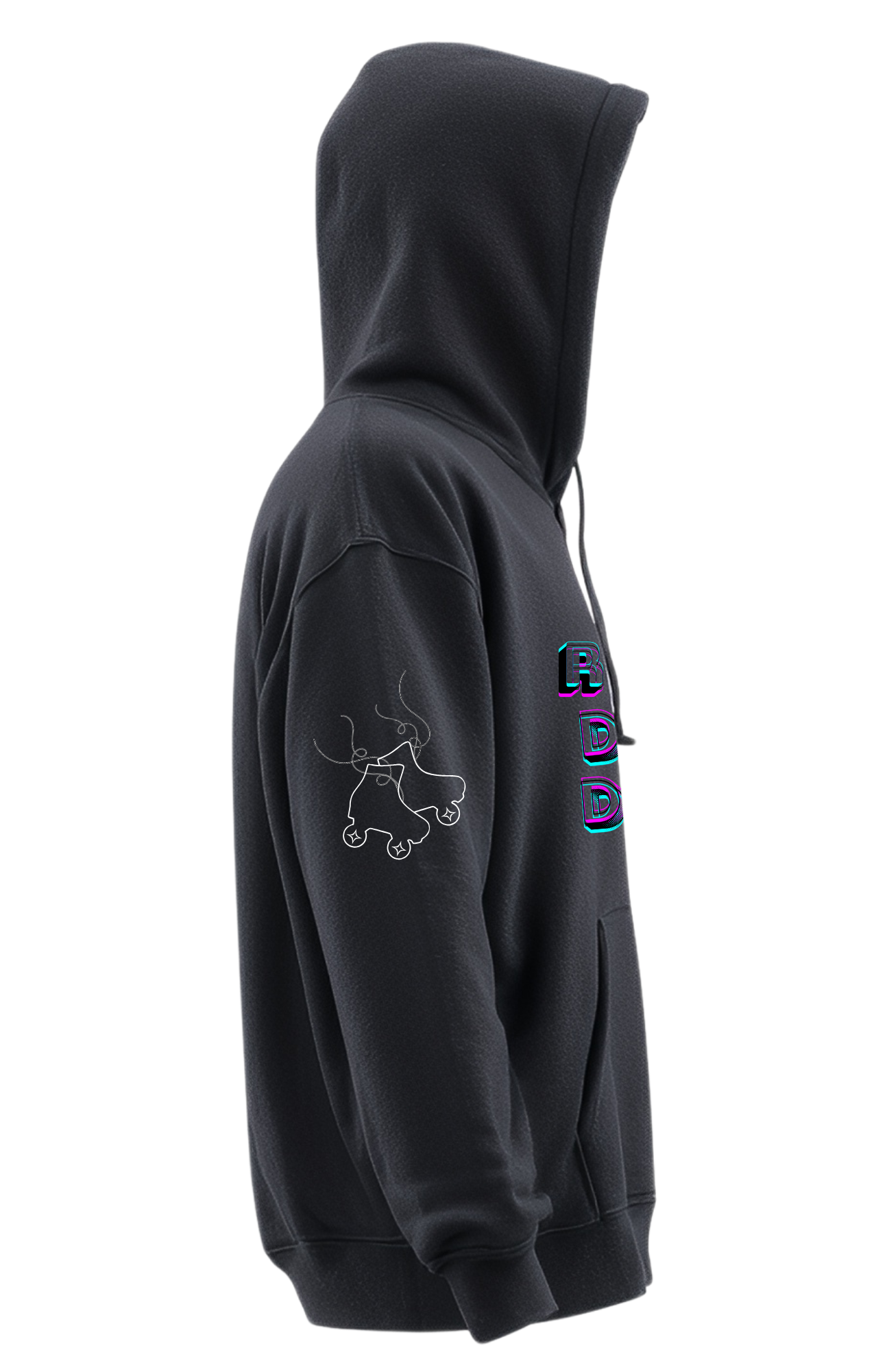 Roller Disco Hoodie Featuring Real Glitter