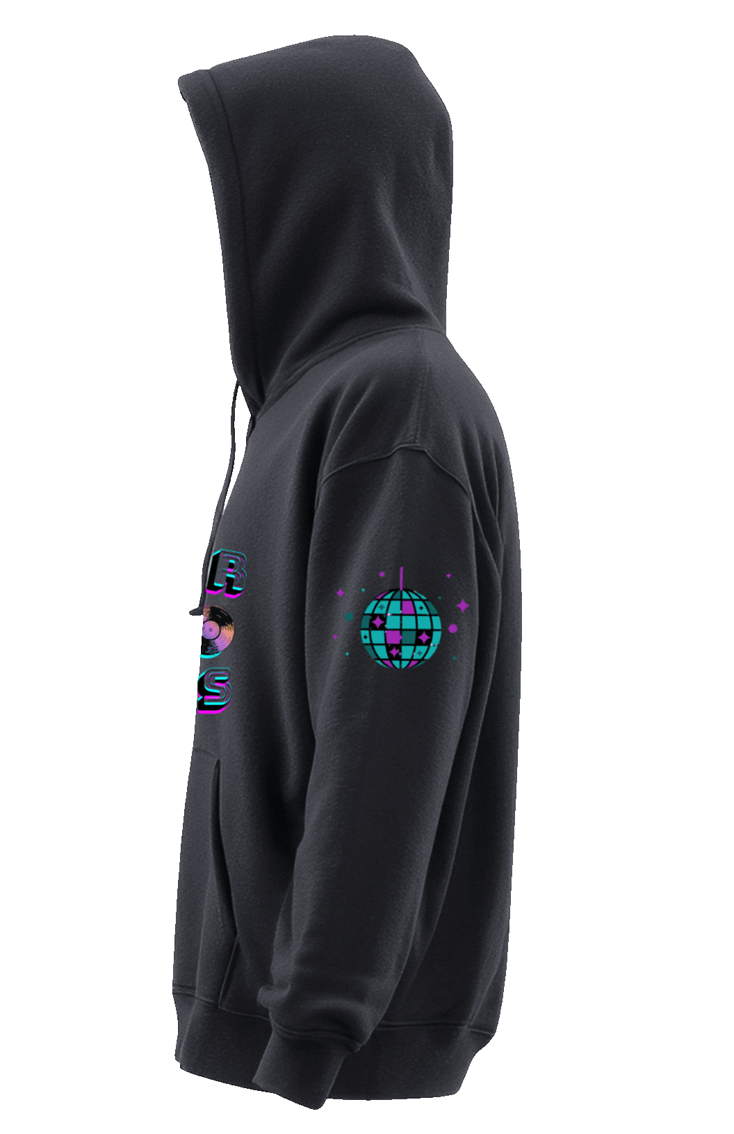 Roller Disco Hoodie Featuring Real Glitter
