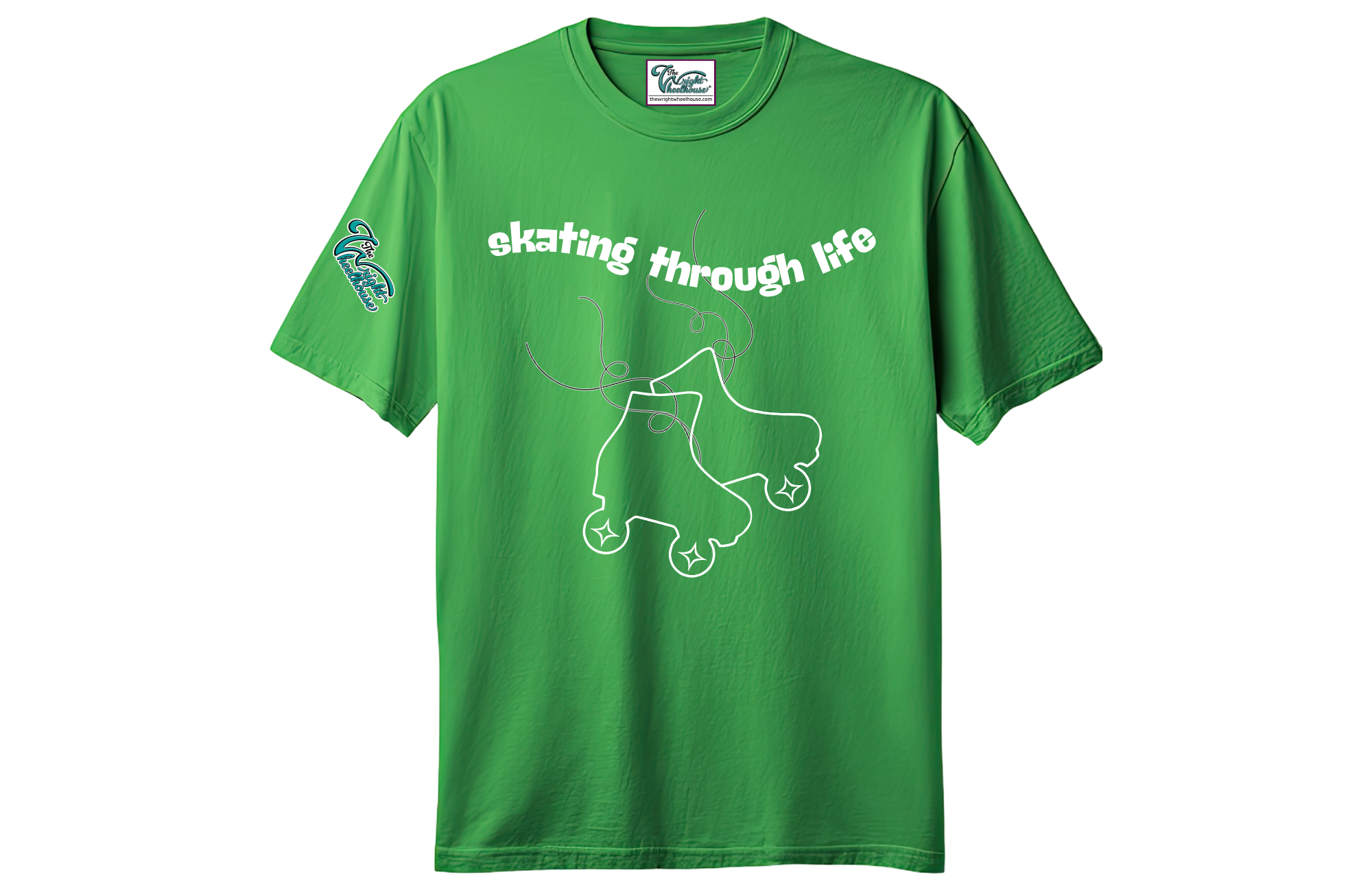 Skating Through Life T-Shirt in Classic Green