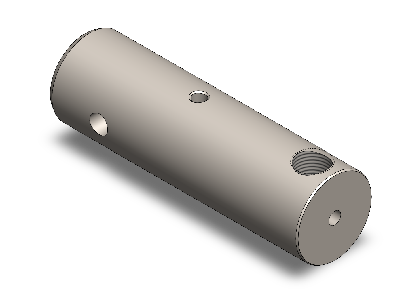 Conector cilíndrico metálico