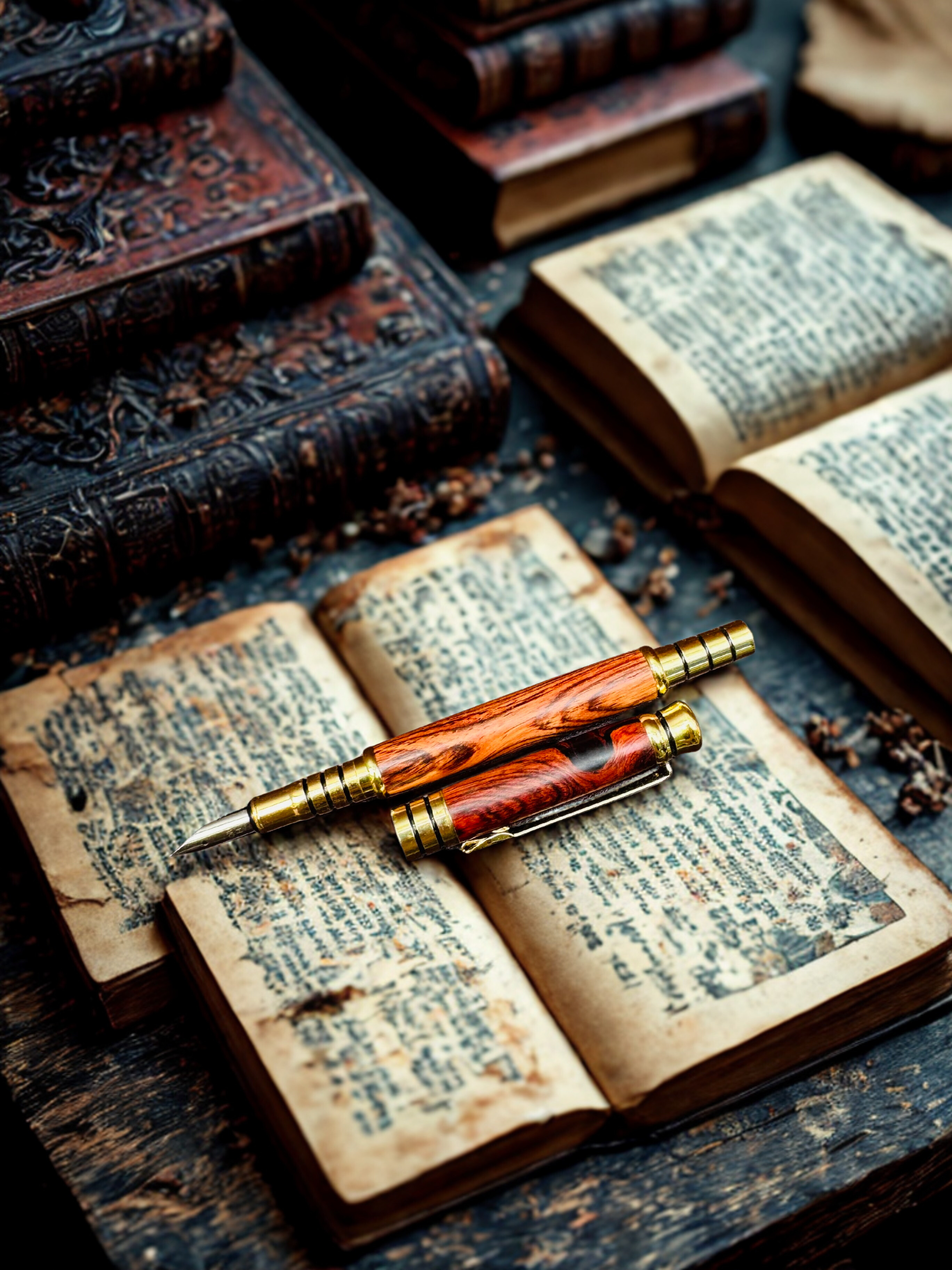 Handcrafted Red Rosewood Fountain Pen- FreeShip