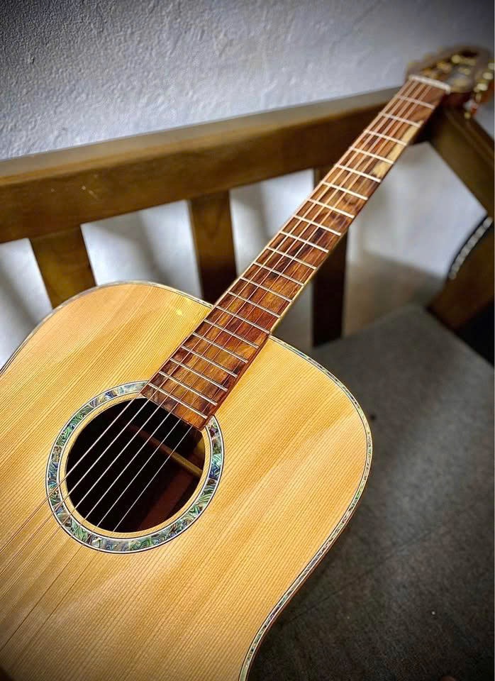Black Ebony Guitar with Unique Grain Back & Sides