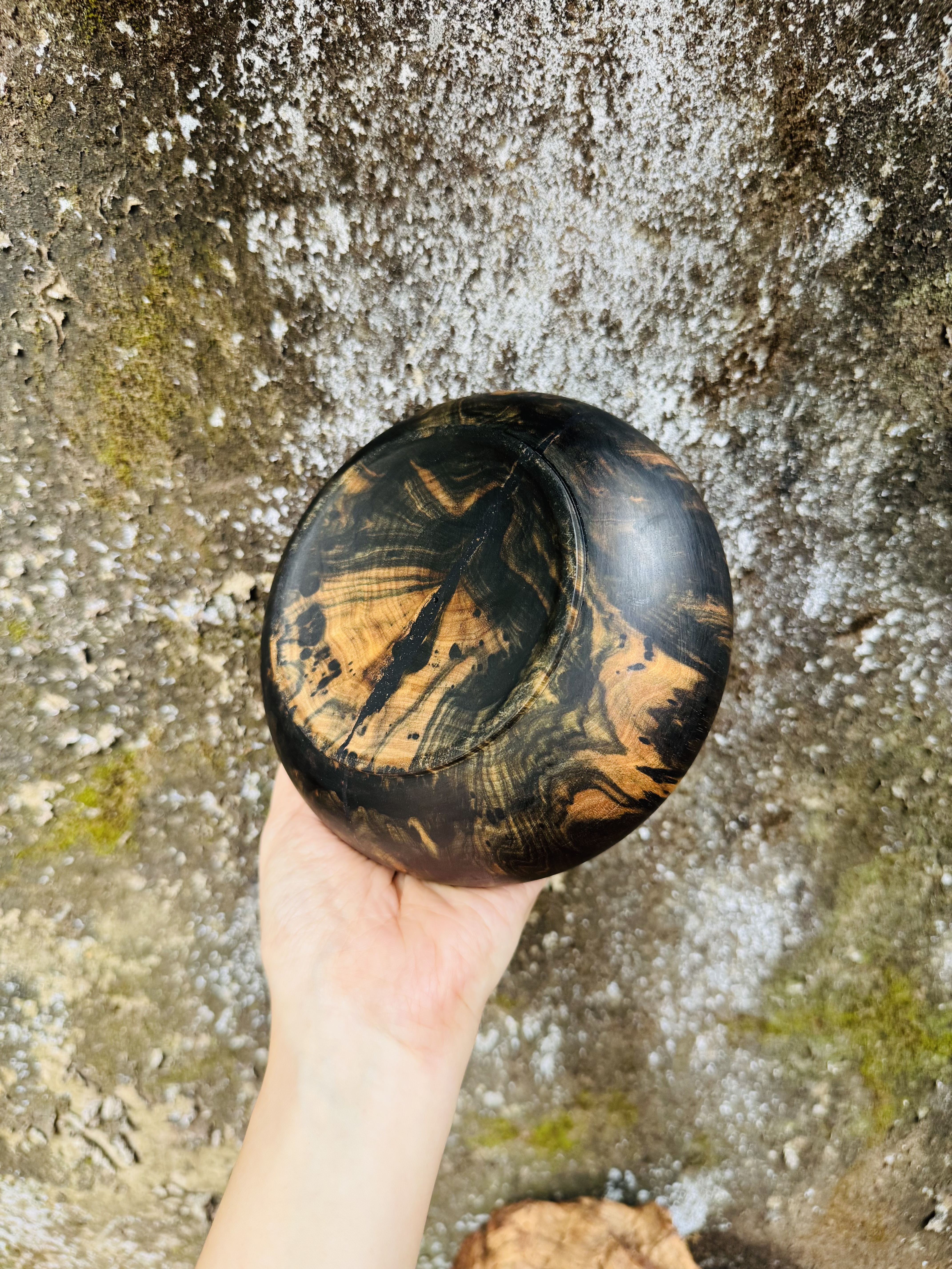  Ebony Wood Bowl – Limited Flame Effect Edition
