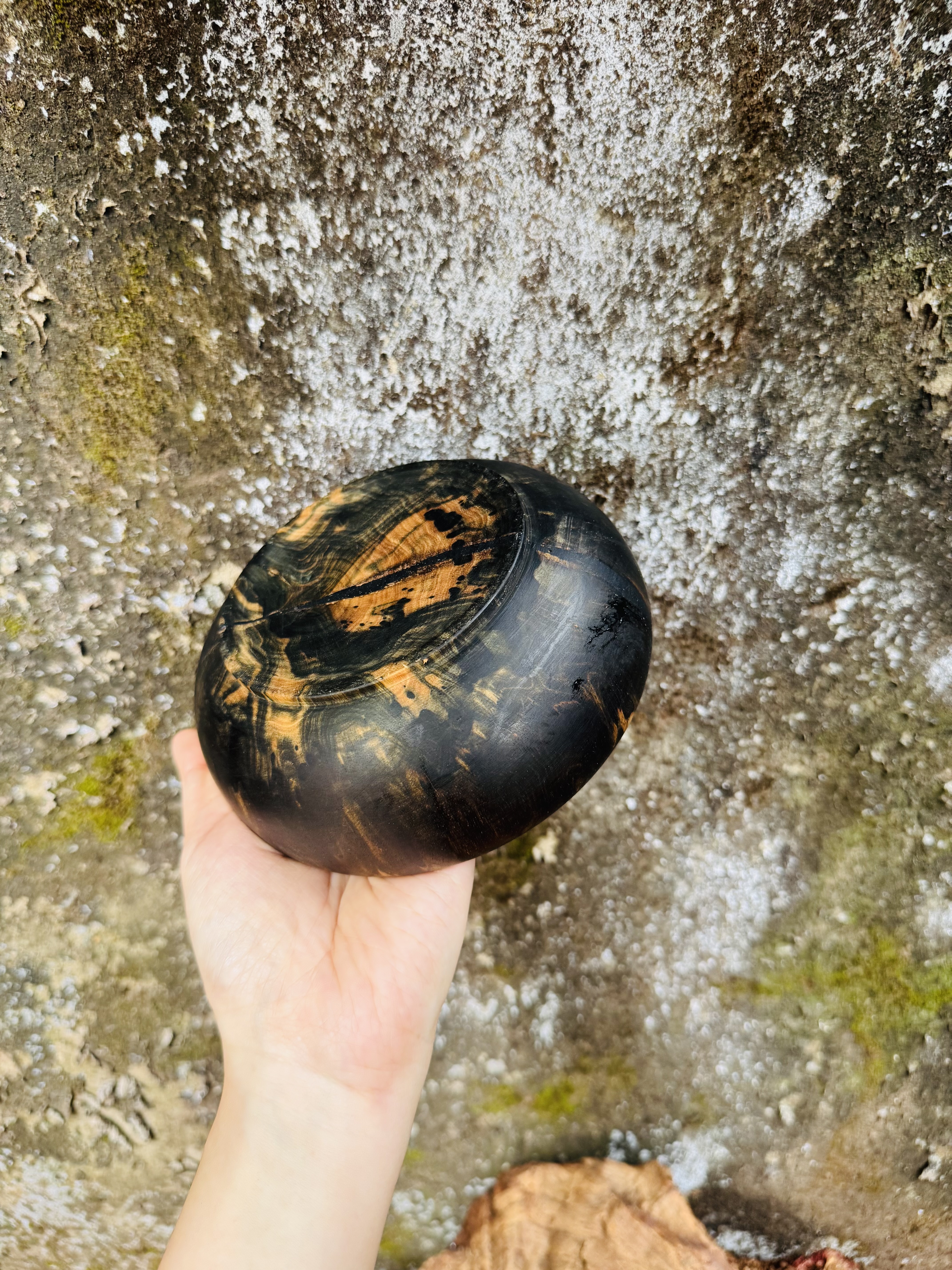  Ebony Wood Bowl – Limited Flame Effect Edition