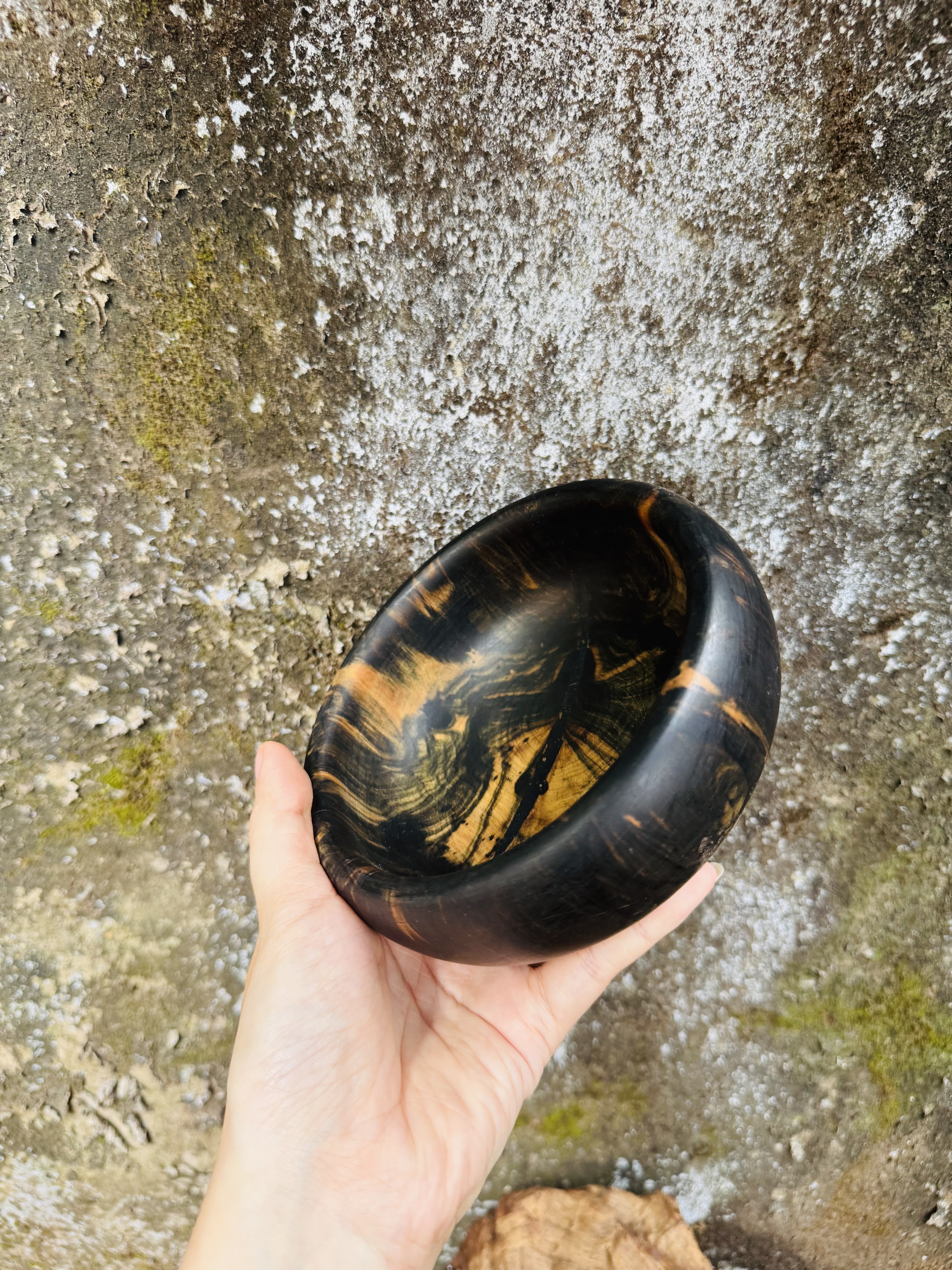  Ebony Wood Bowl – Limited Flame Effect Edition