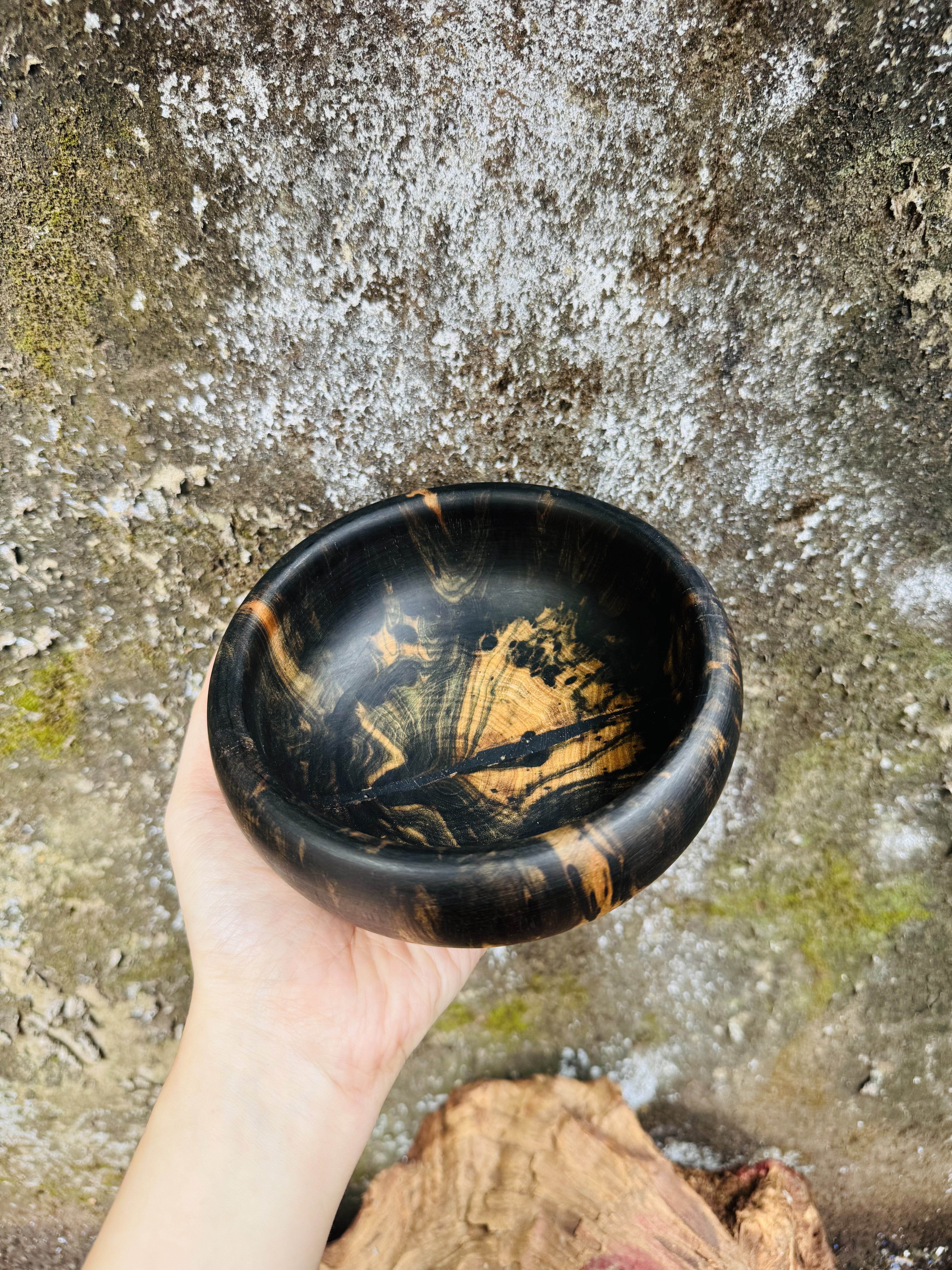 Ebony Wood Bowl – Limited Flame Effect Edition