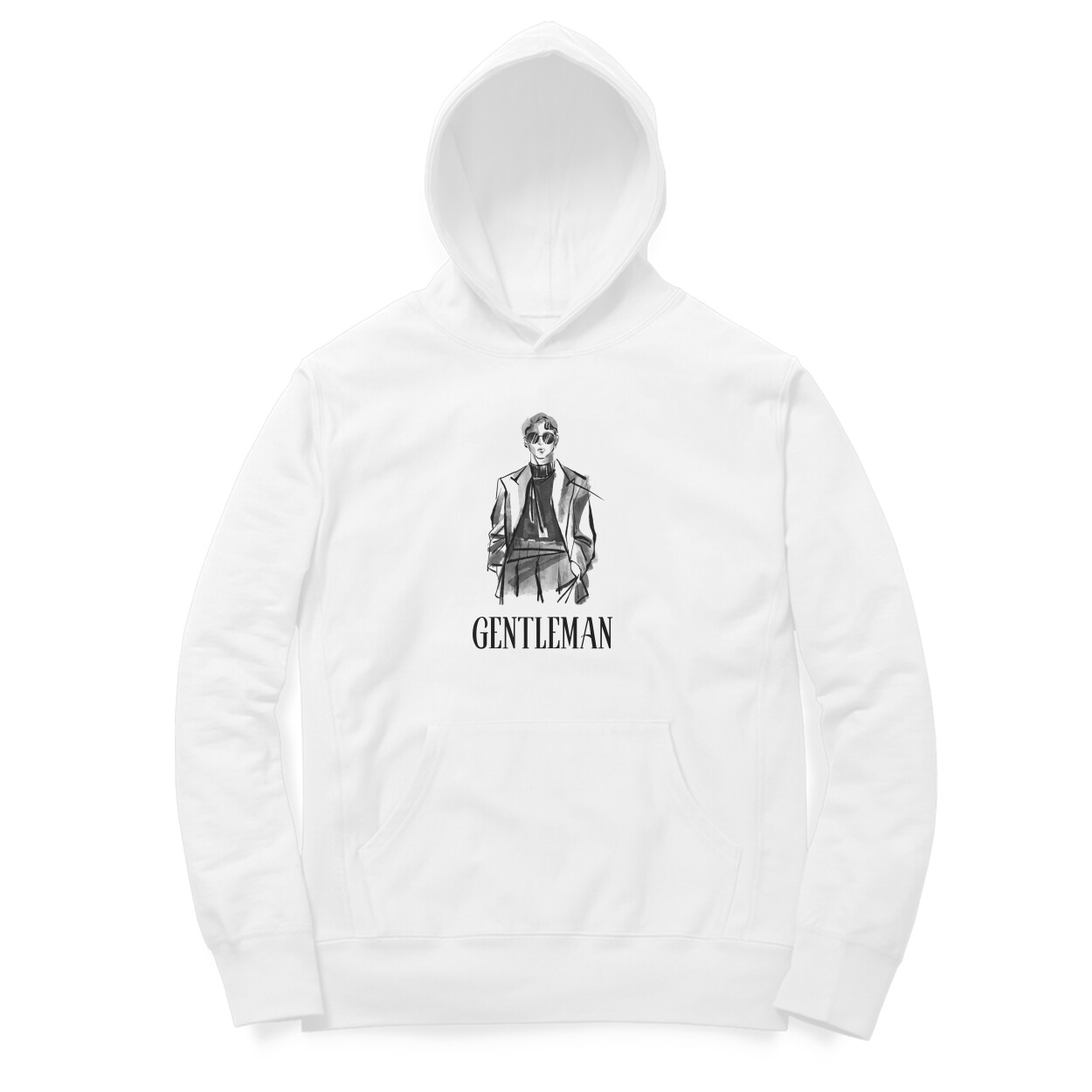 White Hoodie – Gentleman | Stylish Men’s Hoodie Online in India