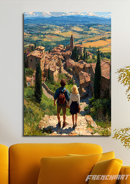 Affiche paysage italien