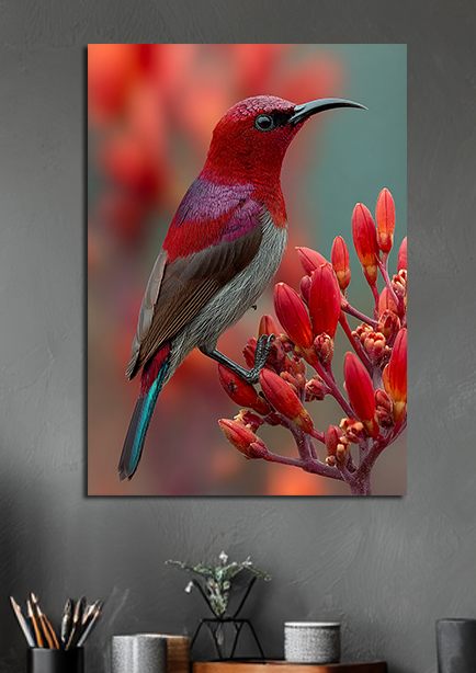 Tableau d’oiseau coloré