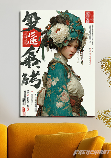 Toile murale de style oriental