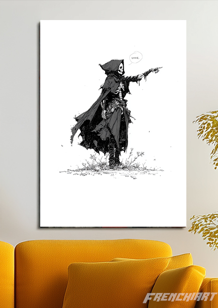 Affiche artistique Squelette Sombre