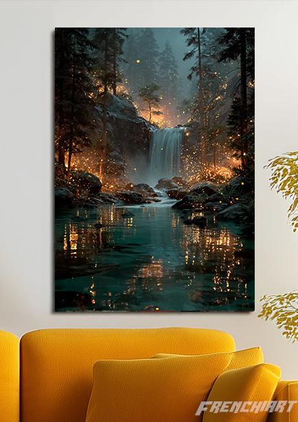 Tableau mural cascade enchantée