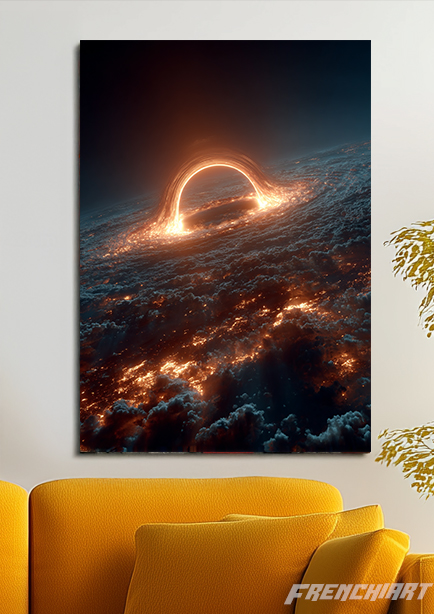 Tableau mural trou noir cosmique