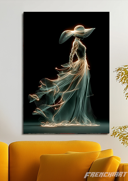 Tableau femme élégante lumière