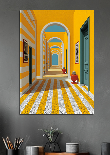 Affiche décorative de couloir coloré