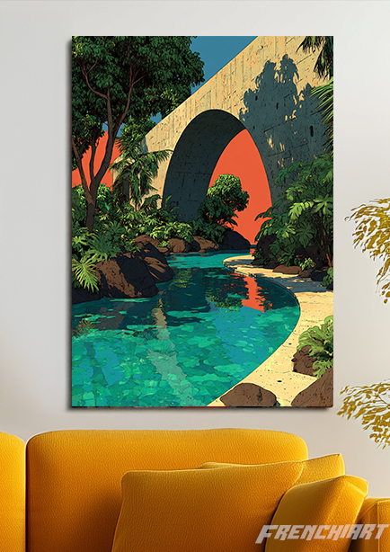 Tableau décoratif paysage tropical