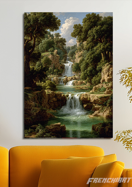 Tableau de cascade paisible