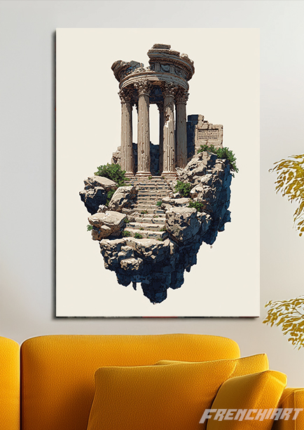 Tableau de temple antique