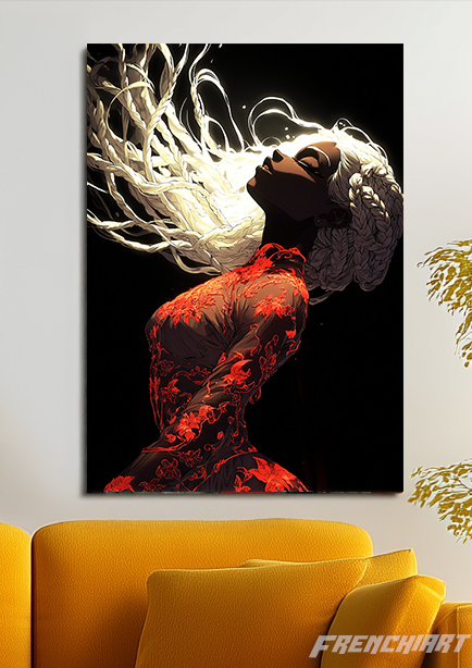 Tableau décoratif femme lumineuse