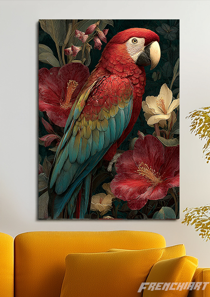 Tableau perroquet coloré