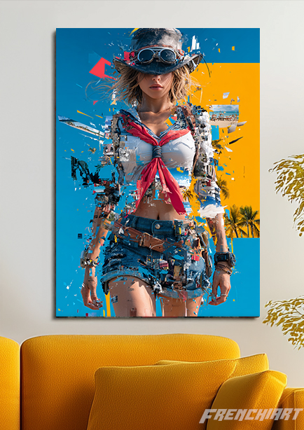 Tableau moderne femme déstructurée