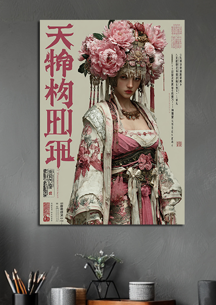 Affiche de costume traditionnel chinois