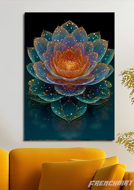Tableau de fleur de lotus
