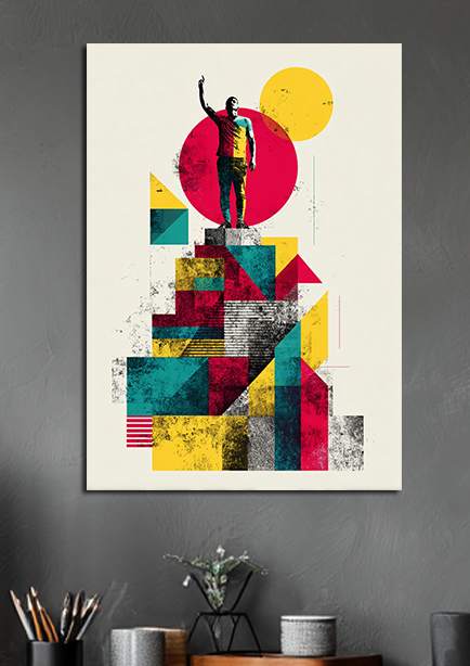 Affiche artistique géométrique