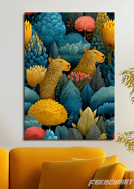 Tableau mural léopard