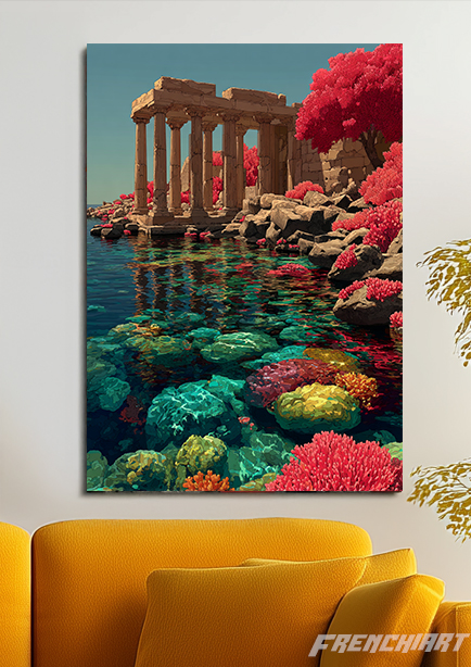 Tableau mural paysage antique