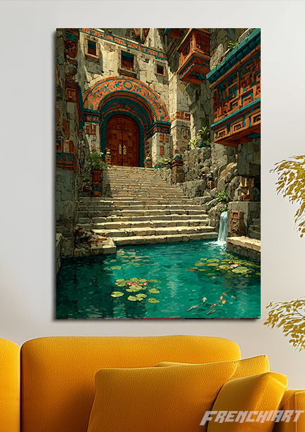 Tableau mural de palais oriental