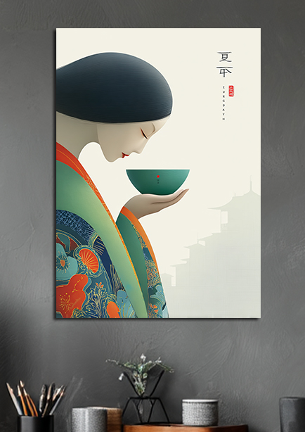 Affiche japonaise moderne